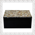 Triangle mussel Shell Storage Box with Black Paint Large size